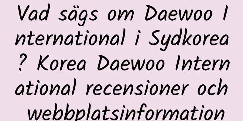 Vad sägs om Daewoo International i Sydkorea? Korea Daewoo International recensioner och webbplatsinformation