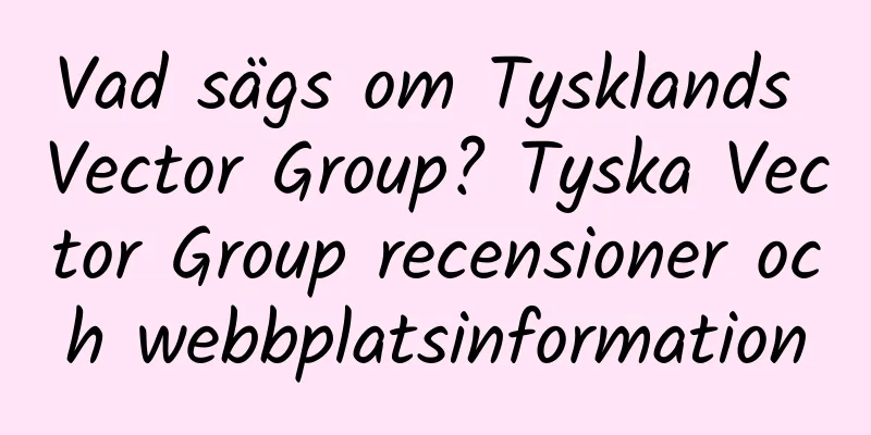 Vad sägs om Tysklands Vector Group? Tyska Vector Group recensioner och webbplatsinformation