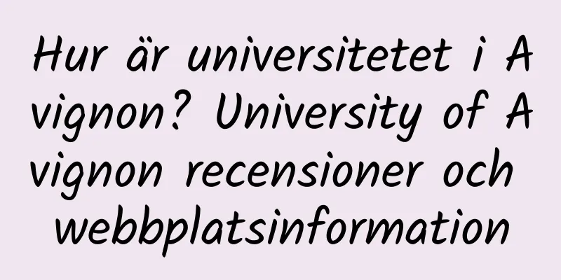 Hur är universitetet i Avignon? University of Avignon recensioner och webbplatsinformation