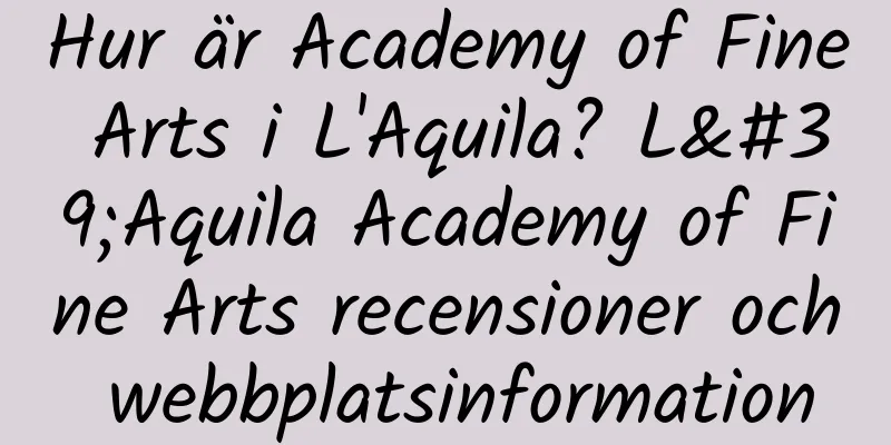 Hur är Academy of Fine Arts i L'Aquila? L'Aquila Academy of Fine Arts recensioner och webbplatsinformation