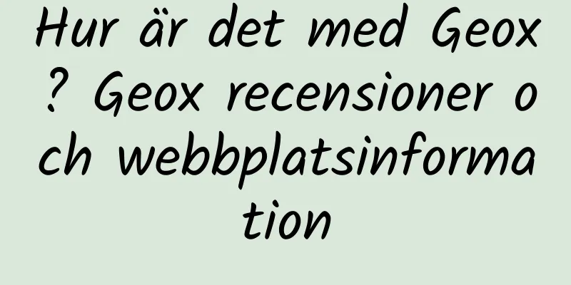 Hur är det med Geox? Geox recensioner och webbplatsinformation