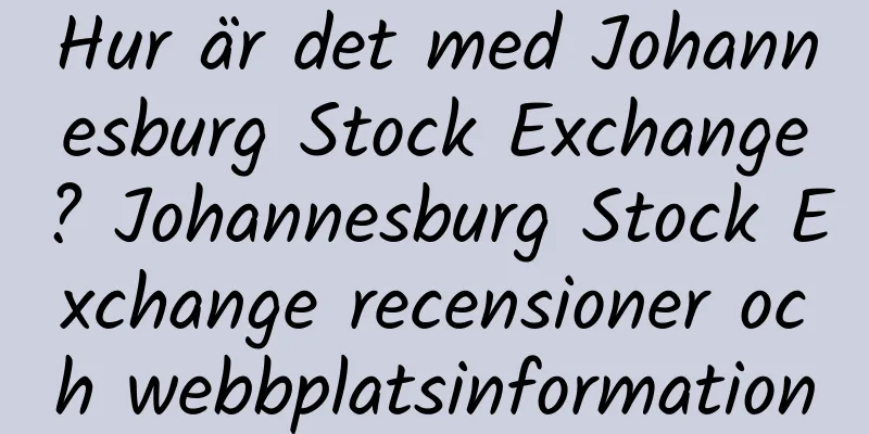 Hur är det med Johannesburg Stock Exchange? Johannesburg Stock Exchange recensioner och webbplatsinformation