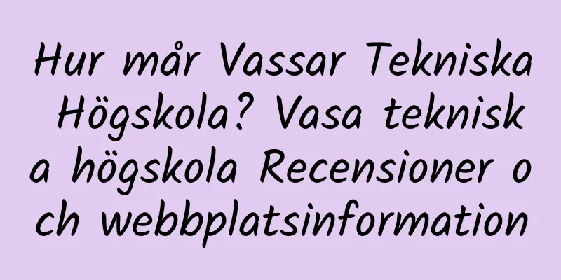 Hur mår Vassar Tekniska Högskola? Vasa tekniska högskola Recensioner och webbplatsinformation
