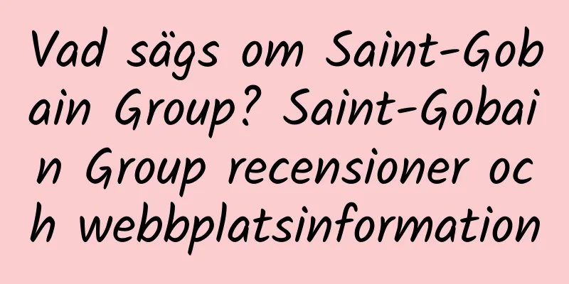 Vad sägs om Saint-Gobain Group? Saint-Gobain Group recensioner och webbplatsinformation