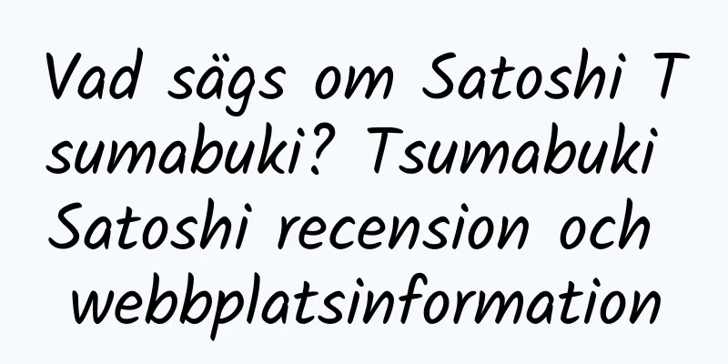 Vad sägs om Satoshi Tsumabuki? Tsumabuki Satoshi recension och webbplatsinformation