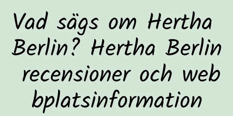 Vad sägs om Hertha Berlin? Hertha Berlin recensioner och webbplatsinformation