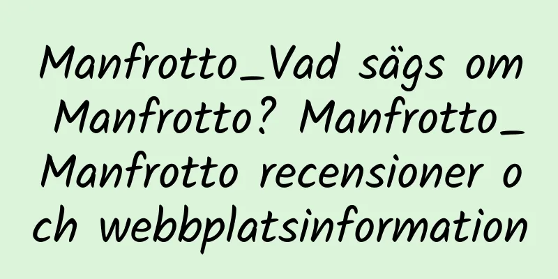 Manfrotto_Vad sägs om Manfrotto? Manfrotto_Manfrotto recensioner och webbplatsinformation