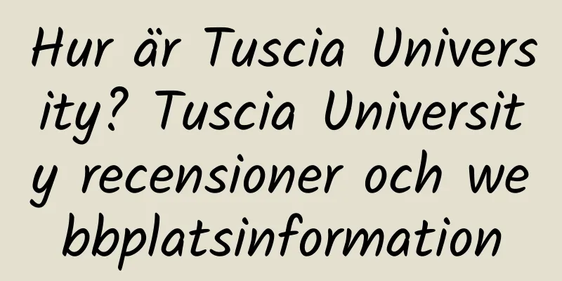 Hur är Tuscia University? Tuscia University recensioner och webbplatsinformation