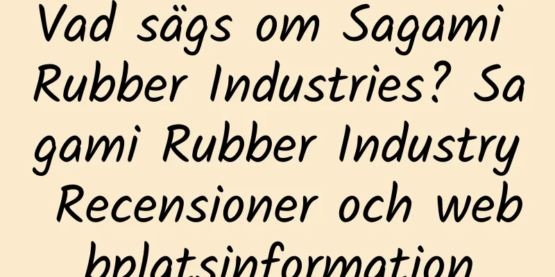 Vad sägs om Sagami Rubber Industries? Sagami Rubber Industry Recensioner och webbplatsinformation