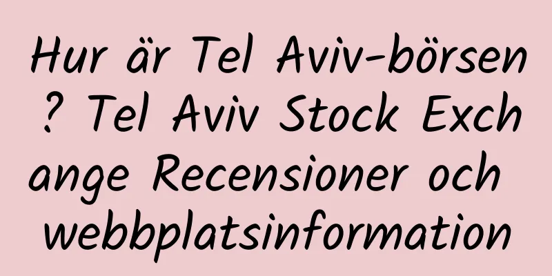 Hur är Tel Aviv-börsen? Tel Aviv Stock Exchange Recensioner och webbplatsinformation