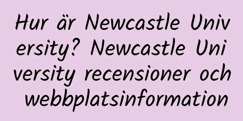Hur är Newcastle University? Newcastle University recensioner och webbplatsinformation