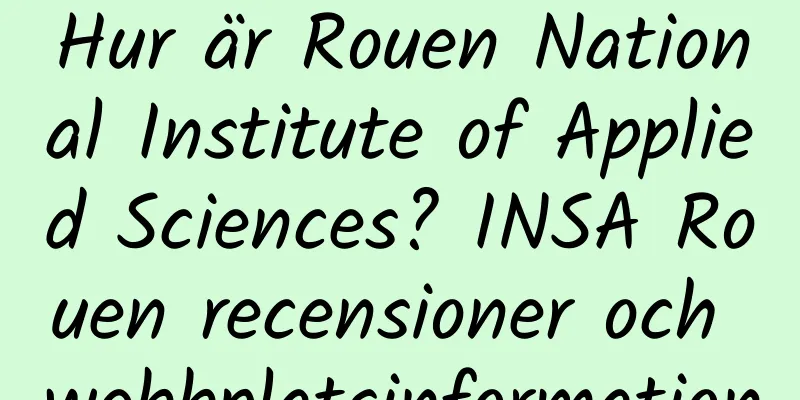 Hur är Rouen National Institute of Applied Sciences? INSA Rouen recensioner och webbplatsinformation