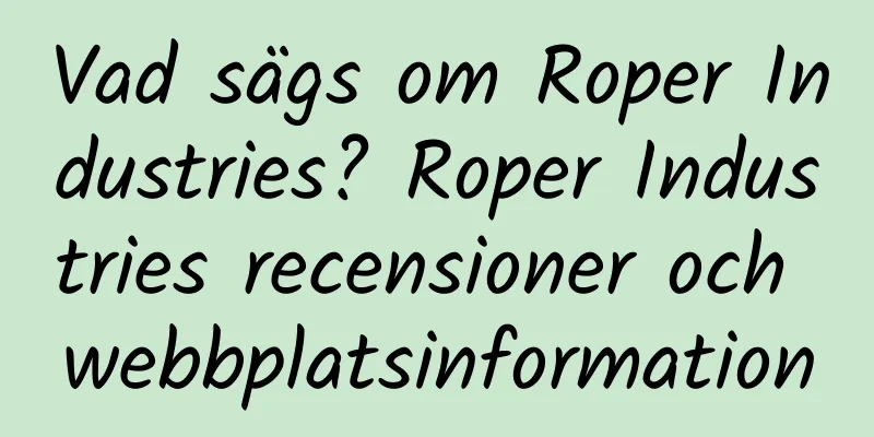 Vad sägs om Roper Industries? Roper Industries recensioner och webbplatsinformation