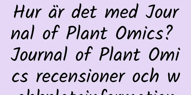 Hur är det med Journal of Plant Omics? Journal of Plant Omics recensioner och webbplatsinformation