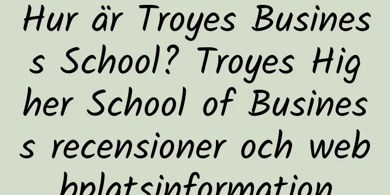 Hur är Troyes Business School? Troyes Higher School of Business recensioner och webbplatsinformation