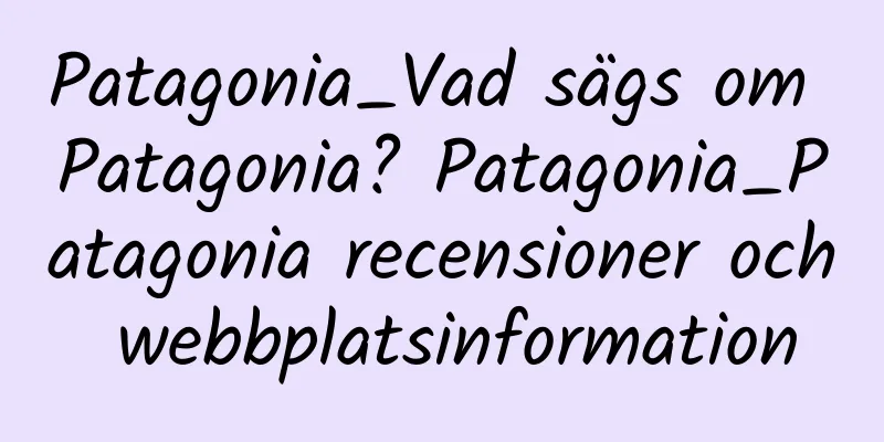 Patagonia_Vad sägs om Patagonia? Patagonia_Patagonia recensioner och webbplatsinformation