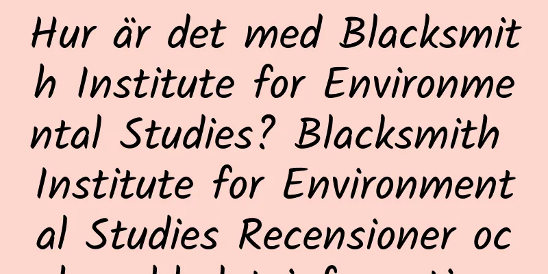 Hur är det med Blacksmith Institute for Environmental Studies? Blacksmith Institute for Environmental Studies Recensioner och webbplatsinformation
