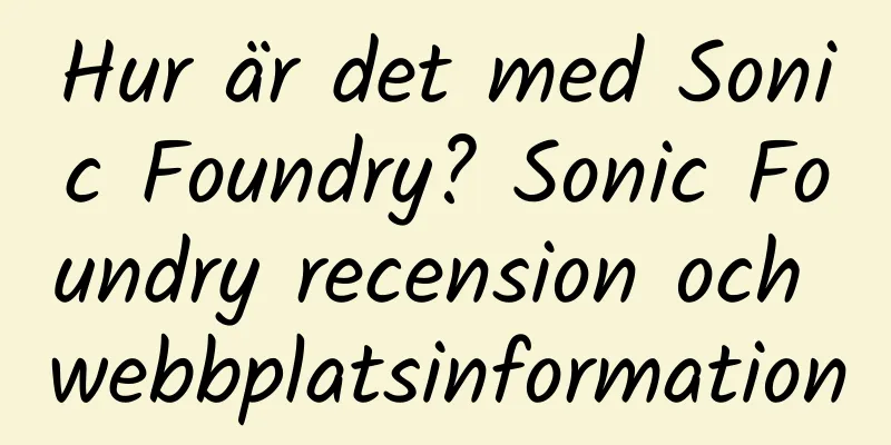 Hur är det med Sonic Foundry? Sonic Foundry recension och webbplatsinformation