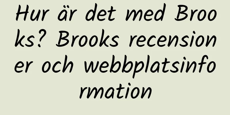 Hur är det med Brooks? Brooks recensioner och webbplatsinformation