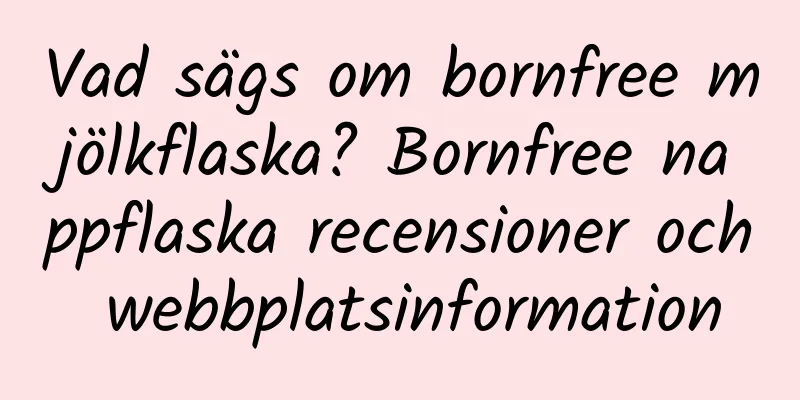 Vad sägs om bornfree mjölkflaska? Bornfree nappflaska recensioner och webbplatsinformation