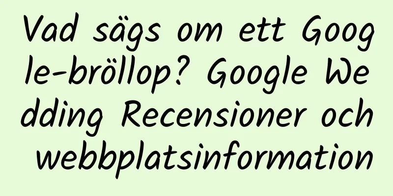 Vad sägs om ett Google-bröllop? Google Wedding Recensioner och webbplatsinformation