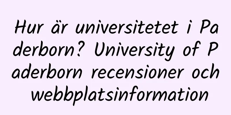 Hur är universitetet i Paderborn? University of Paderborn recensioner och webbplatsinformation