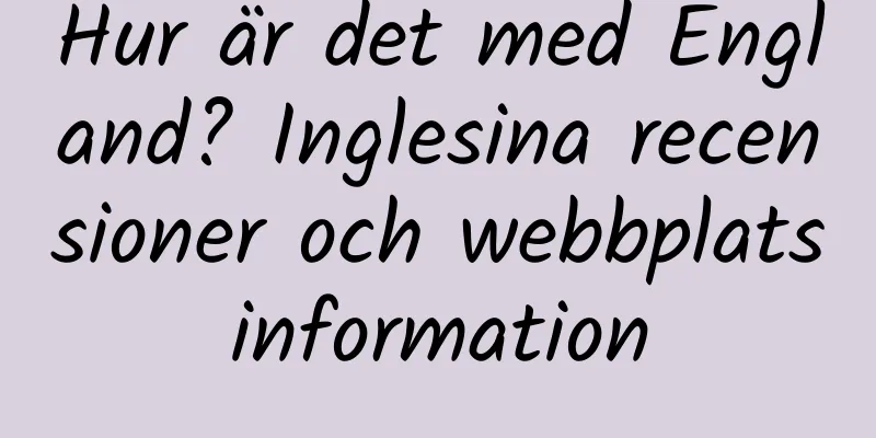 Hur är det med England? Inglesina recensioner och webbplatsinformation