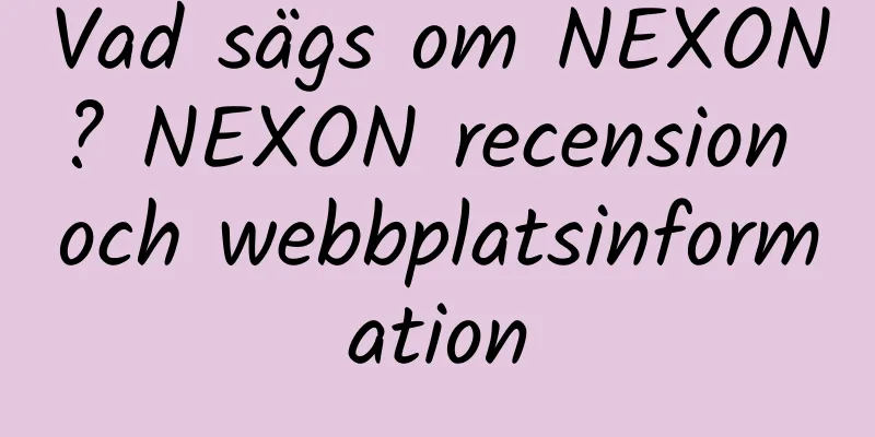 Vad sägs om NEXON? NEXON recension och webbplatsinformation