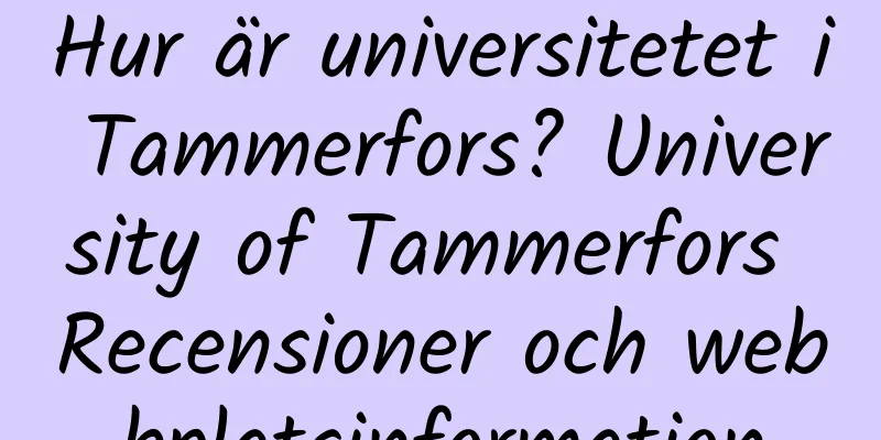 Hur är universitetet i Tammerfors? University of Tammerfors Recensioner och webbplatsinformation