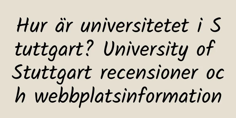 Hur är universitetet i Stuttgart? University of Stuttgart recensioner och webbplatsinformation