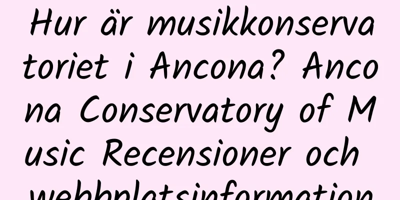 Hur är musikkonservatoriet i Ancona? Ancona Conservatory of Music Recensioner och webbplatsinformation