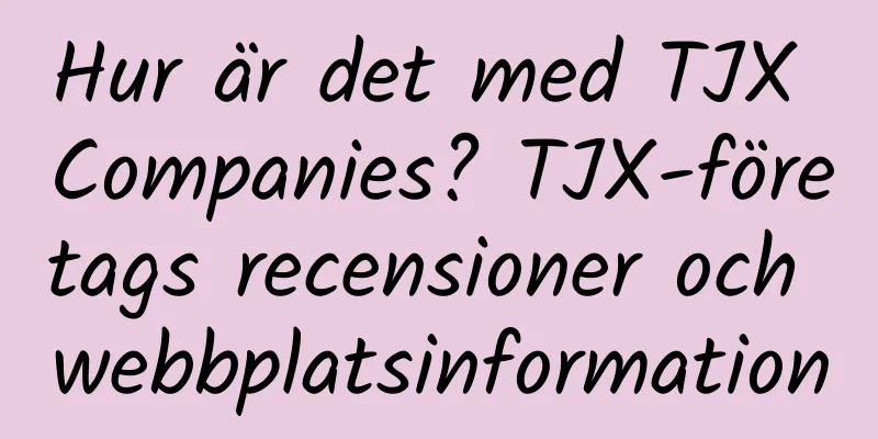 Hur är det med TJX Companies? TJX-företags recensioner och webbplatsinformation