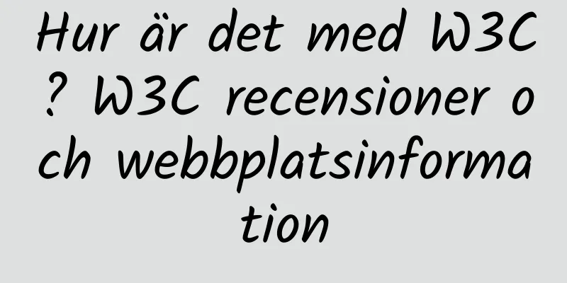 Hur är det med W3C? W3C recensioner och webbplatsinformation