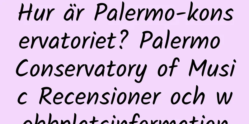 Hur är Palermo-konservatoriet? Palermo Conservatory of Music Recensioner och webbplatsinformation