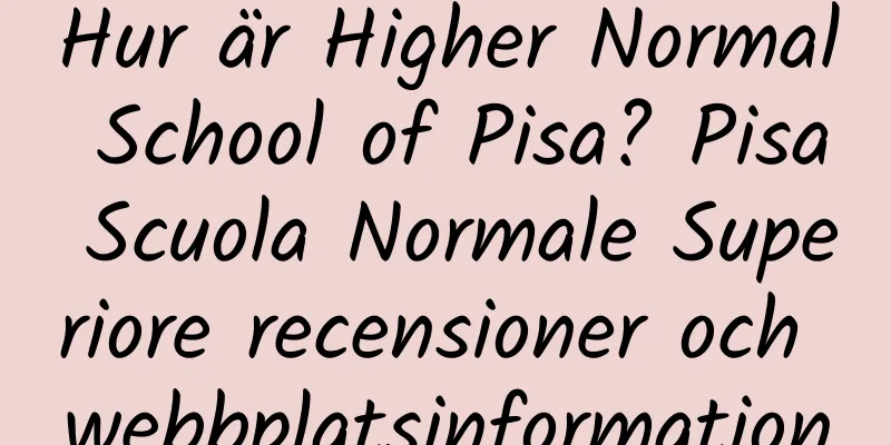 Hur är Higher Normal School of Pisa? Pisa Scuola Normale Superiore recensioner och webbplatsinformation