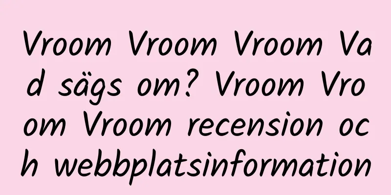 Vroom Vroom Vroom Vad sägs om? Vroom Vroom Vroom recension och webbplatsinformation
