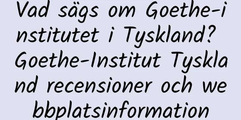Vad sägs om Goethe-institutet i Tyskland? Goethe-Institut Tyskland recensioner och webbplatsinformation