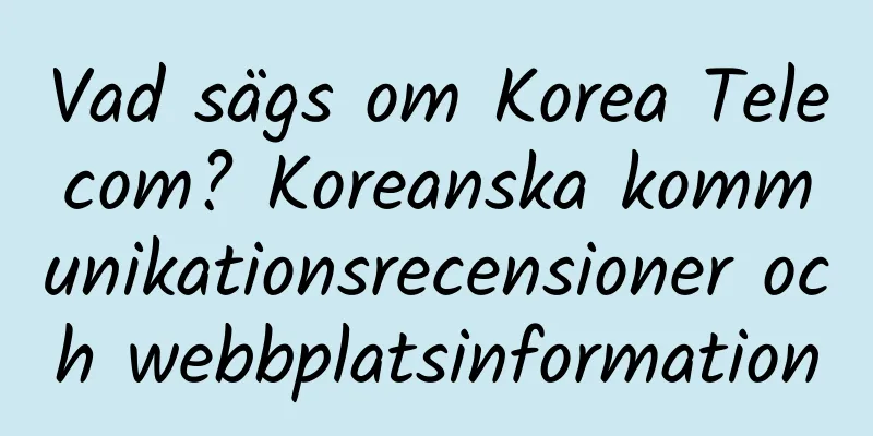 Vad sägs om Korea Telecom? Koreanska kommunikationsrecensioner och webbplatsinformation