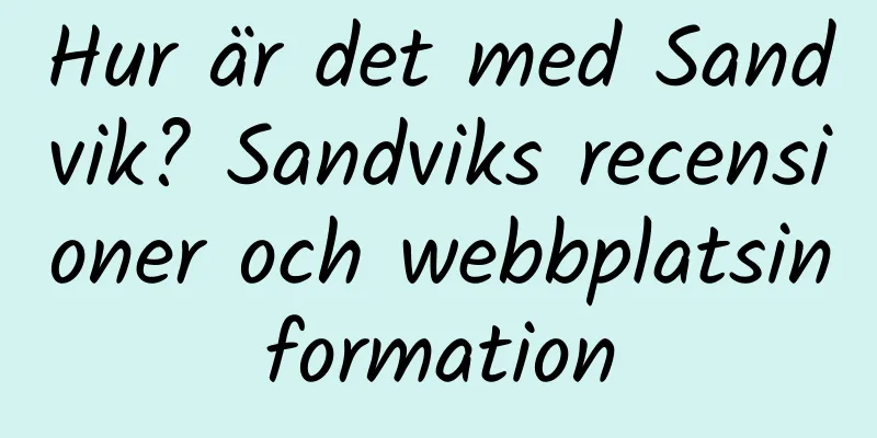 Hur är det med Sandvik? Sandviks recensioner och webbplatsinformation