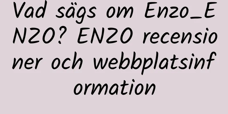 Vad sägs om Enzo_ENZO? ENZO recensioner och webbplatsinformation