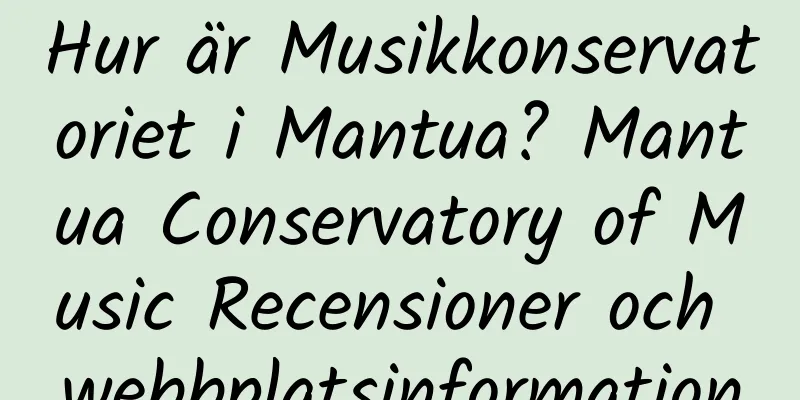Hur är Musikkonservatoriet i Mantua? Mantua Conservatory of Music Recensioner och webbplatsinformation