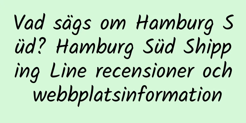 Vad sägs om Hamburg Süd? Hamburg Süd Shipping Line recensioner och webbplatsinformation