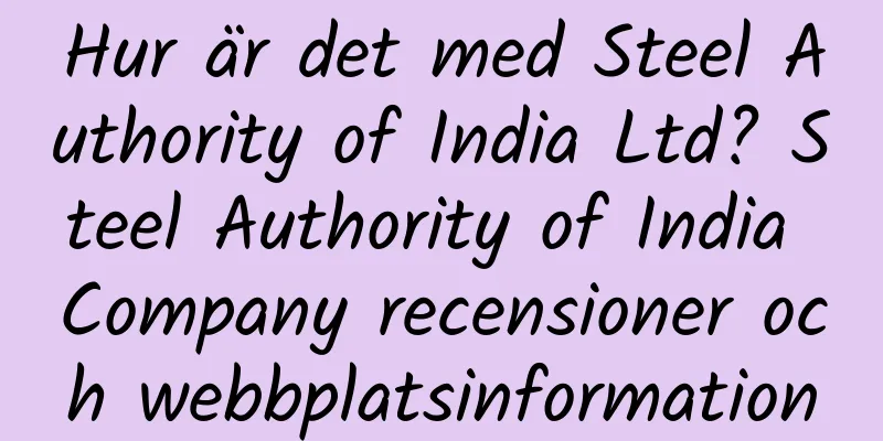 Hur är det med Steel Authority of India Ltd? Steel Authority of India Company recensioner och webbplatsinformation