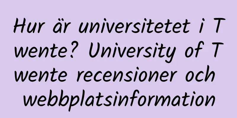 Hur är universitetet i Twente? University of Twente recensioner och webbplatsinformation
