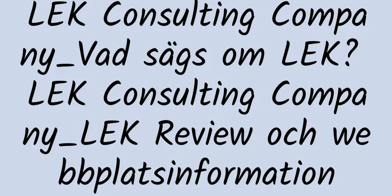 LEK Consulting Company_Vad sägs om LEK? LEK Consulting Company_LEK Review och webbplatsinformation