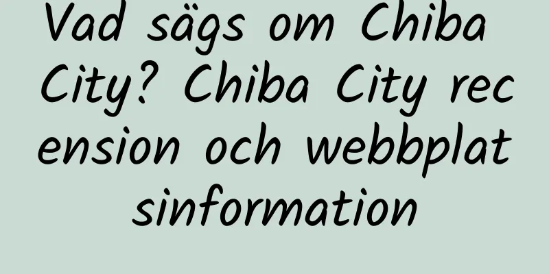 Vad sägs om Chiba City? Chiba City recension och webbplatsinformation