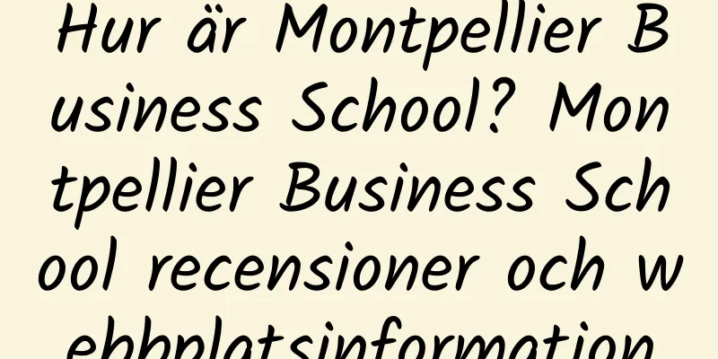 Hur är Montpellier Business School? Montpellier Business School recensioner och webbplatsinformation