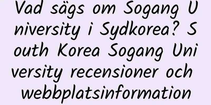 Vad sägs om Sogang University i Sydkorea? South Korea Sogang University recensioner och webbplatsinformation