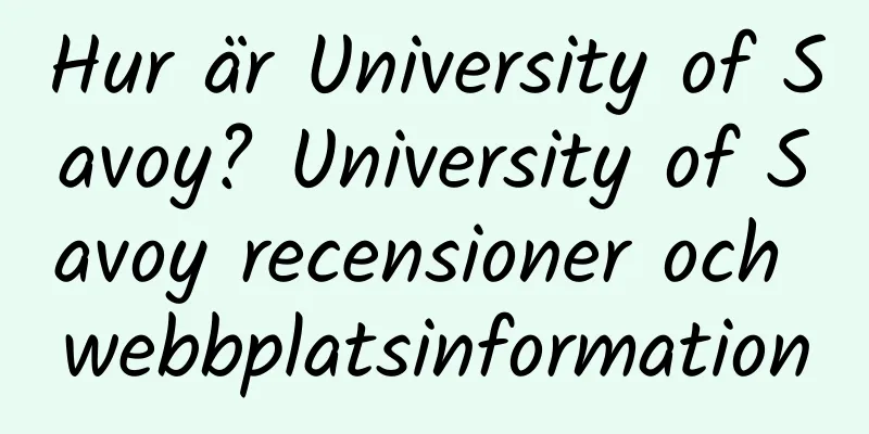 Hur är University of Savoy? University of Savoy recensioner och webbplatsinformation