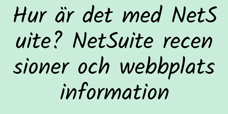 Hur är det med NetSuite? NetSuite recensioner och webbplatsinformation